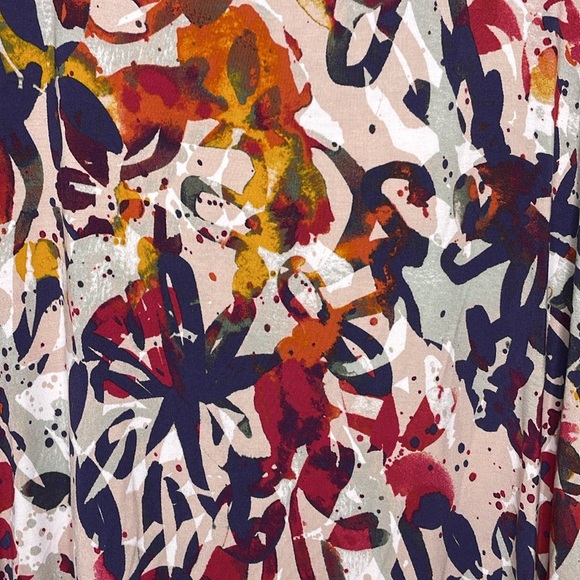 LOGO Top JOANNA Ruffle Hem Cowl Neck Soft  Stretchy Tunic Style Popover Large - Picture 3 of 11